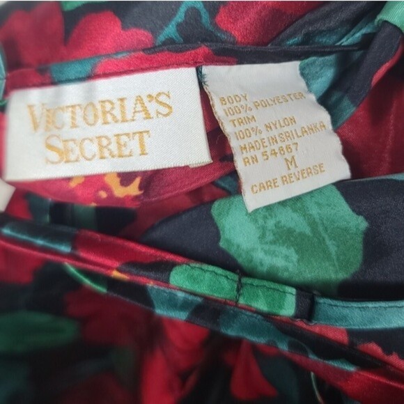 Victoria's Secret Floral Vintage Gold Label Lace Slip Mini Night Dress M - Picture 6 of 7